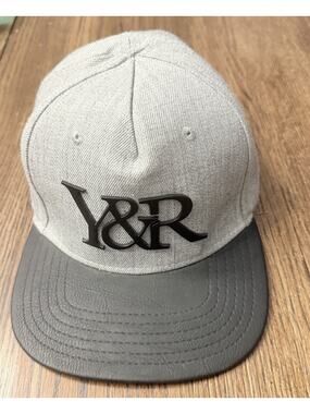 Y&R Young & Reckless Gray/Black Wool & Acrylic Snapback Baseball OSFM Hat Cap B